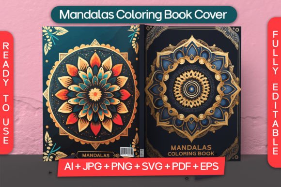 Download Mandalas Coloring Book Cover for Kdp - Man Collection