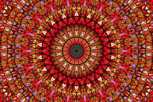 Download Round Triangle Mosaic Mandala Background - Man Collection