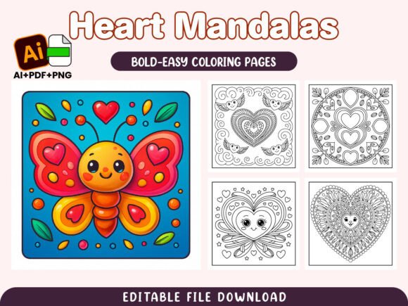 Download Heart Mandalas Intricate Coloring Pages - Man Collection