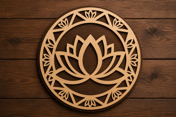 Download Lotus Mandala Circle Laser Cut SVG File - Circle Collection