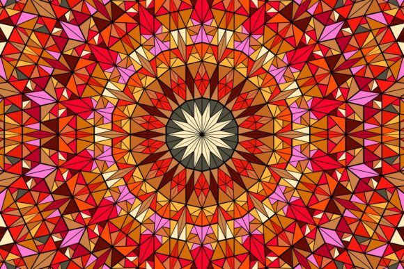 Download Triangle Mosaic Mandala Background - Man Collection