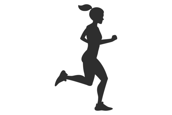 Download Jogging Woman Logo. Black Female Athlete - Man Collection