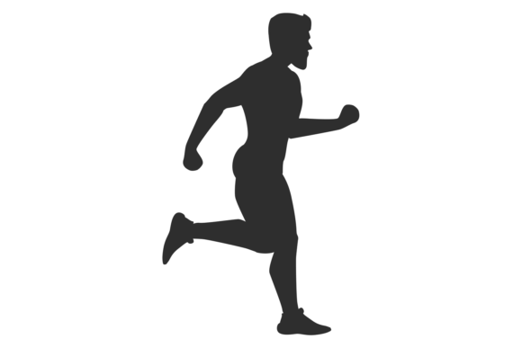 Download Sportsman Running Black Logo. Marathon a - Man Collection