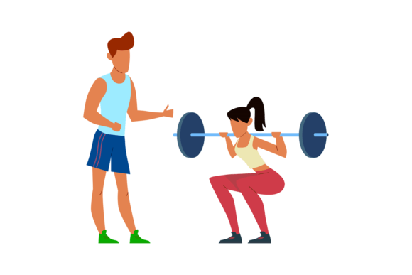 Download Active Sport Woman with Trainer, Girl in - Man Collection