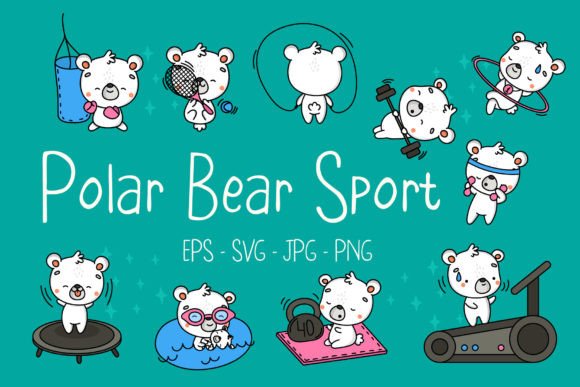 Download Cute Polar Bear Sportsman Set - Man Collection