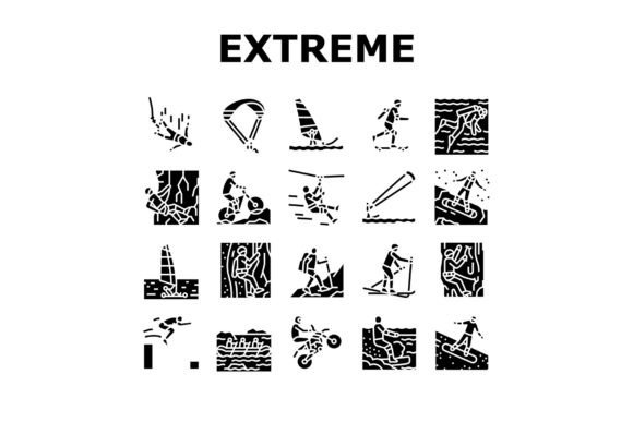 Download Extreme Sport Sportsman Activity Icons - Man Collection